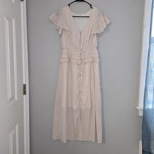 Floral V-Neck Midi Dress